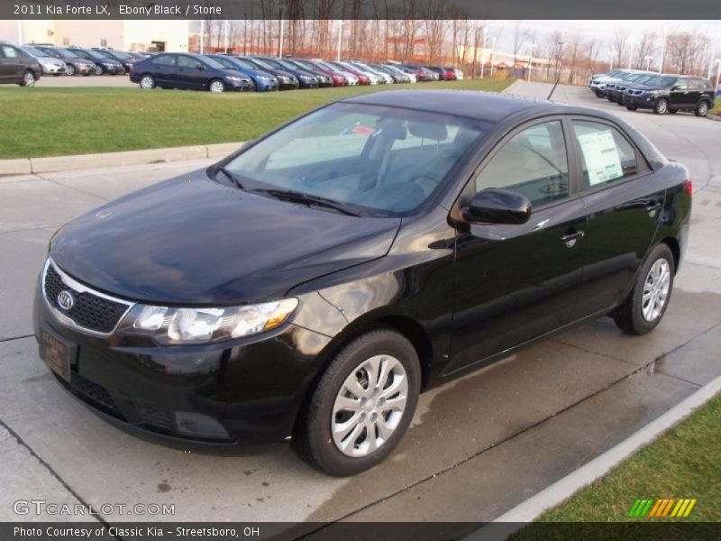 Ebony Black / Stone 2011 Kia Forte LX