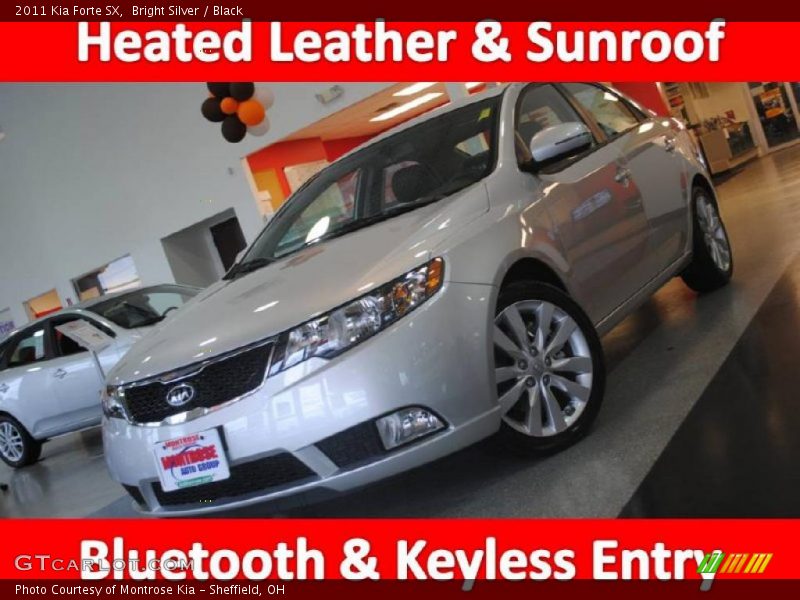 Bright Silver / Black 2011 Kia Forte SX