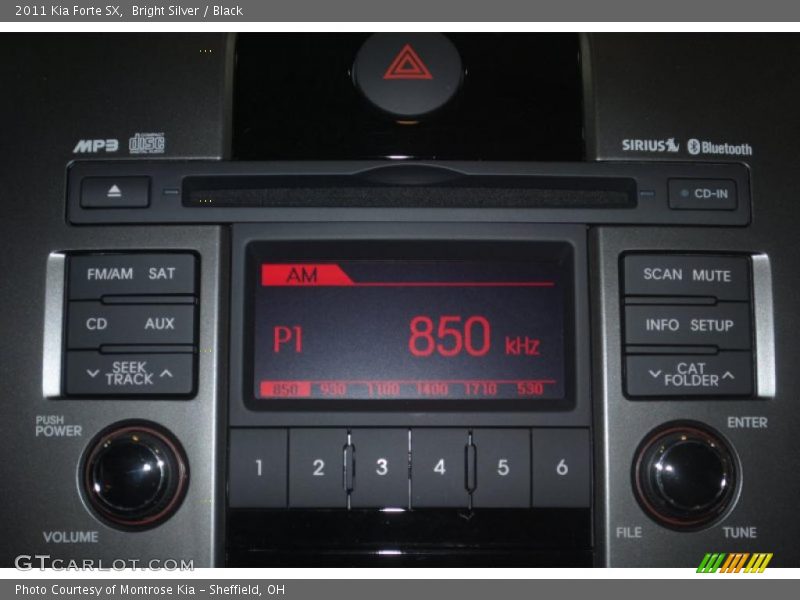 Bright Silver / Black 2011 Kia Forte SX