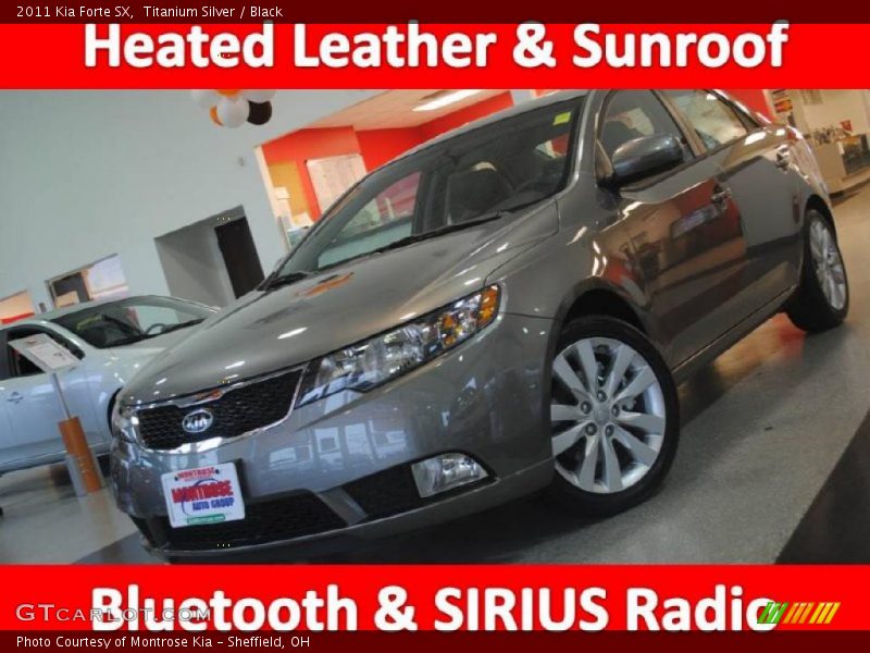 Titanium Silver / Black 2011 Kia Forte SX