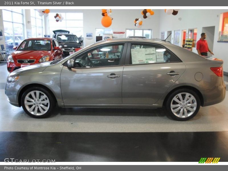 Titanium Silver / Black 2011 Kia Forte SX