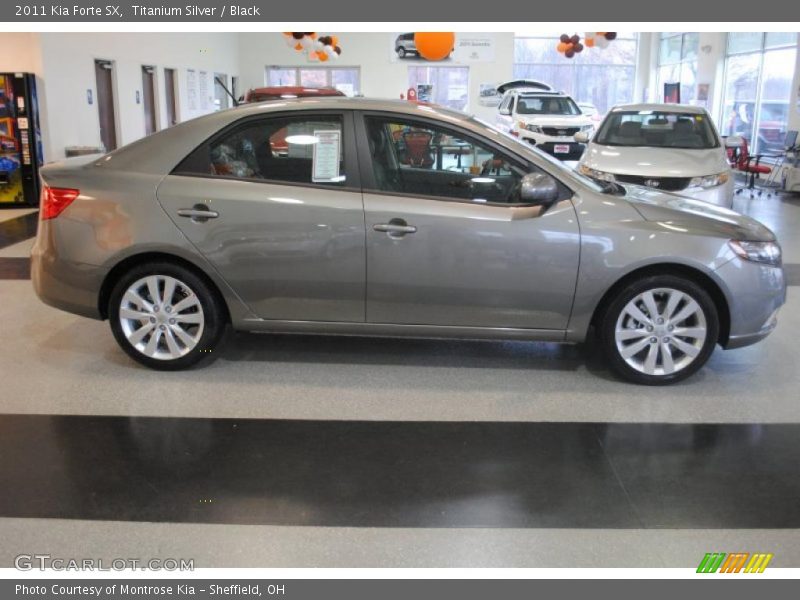 Titanium Silver / Black 2011 Kia Forte SX