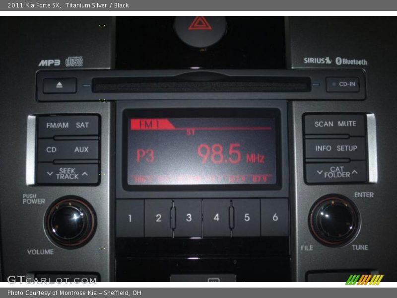 Titanium Silver / Black 2011 Kia Forte SX