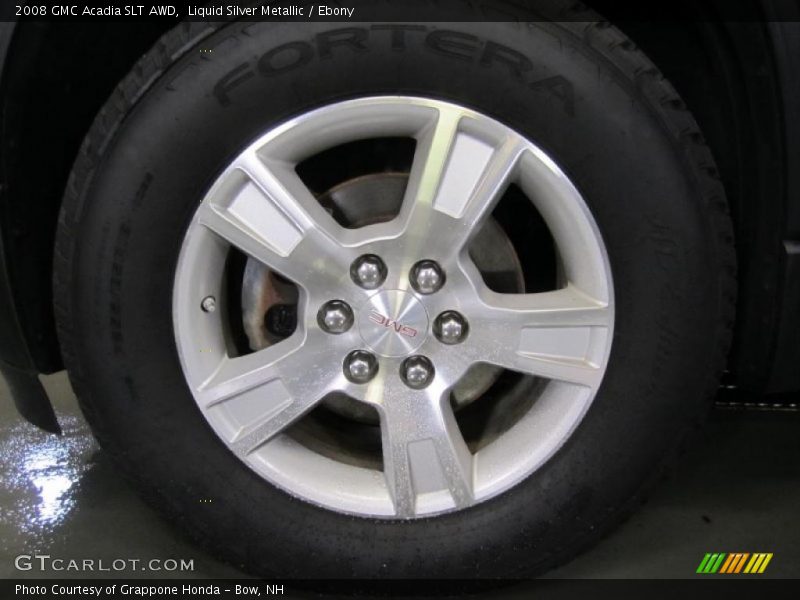 Liquid Silver Metallic / Ebony 2008 GMC Acadia SLT AWD