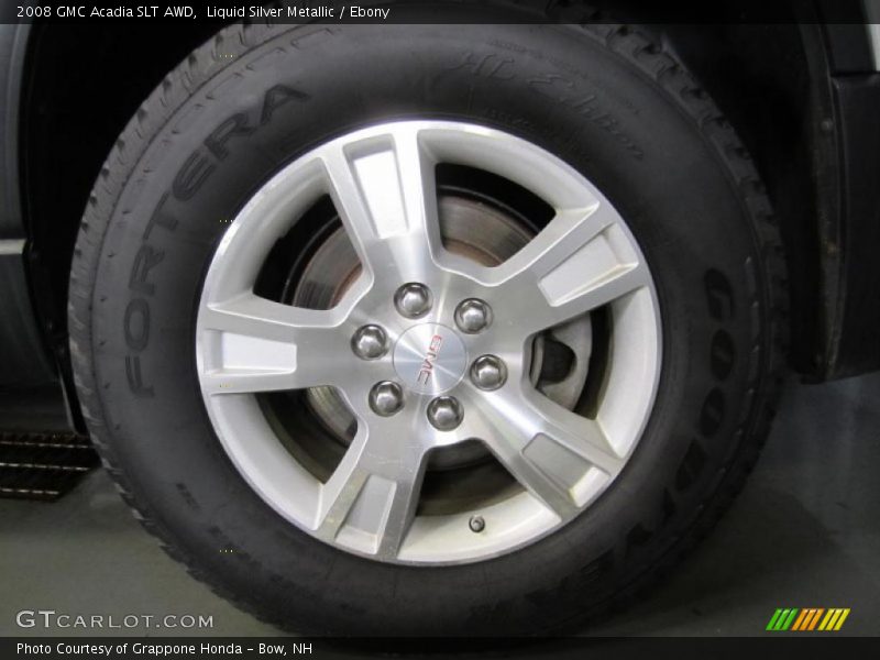 Liquid Silver Metallic / Ebony 2008 GMC Acadia SLT AWD