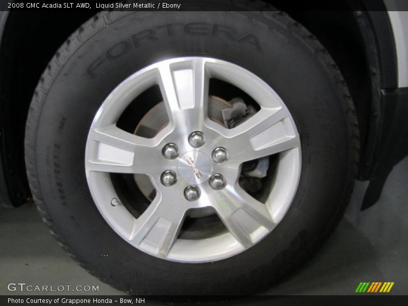 Liquid Silver Metallic / Ebony 2008 GMC Acadia SLT AWD
