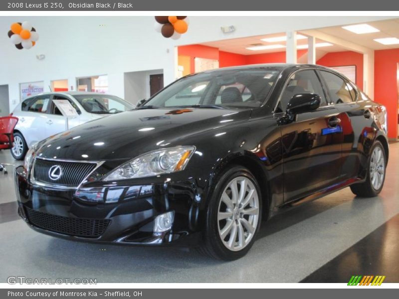 Obsidian Black / Black 2008 Lexus IS 250