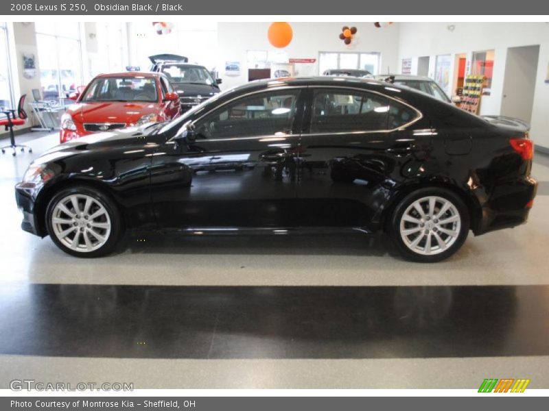 Obsidian Black / Black 2008 Lexus IS 250