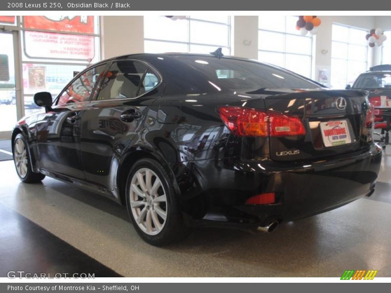 Obsidian Black / Black 2008 Lexus IS 250