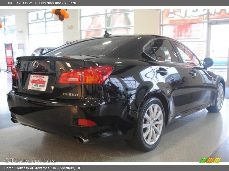 Obsidian Black / Black 2008 Lexus IS 250
