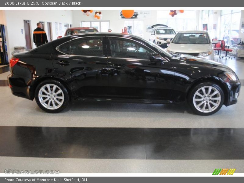 Obsidian Black / Black 2008 Lexus IS 250