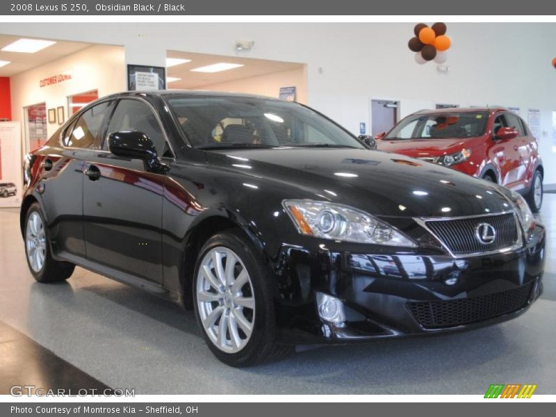 Obsidian Black / Black 2008 Lexus IS 250
