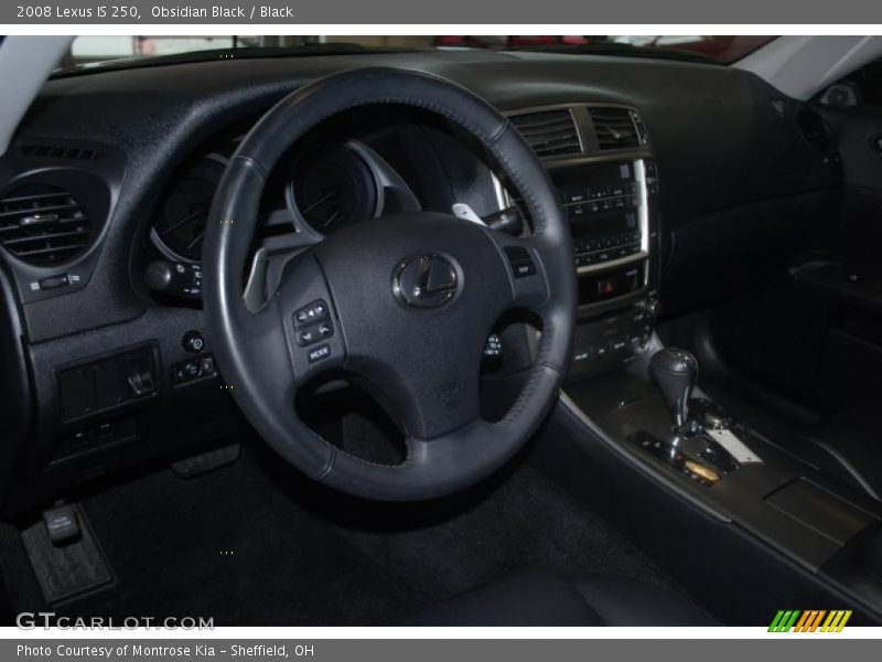 Obsidian Black / Black 2008 Lexus IS 250