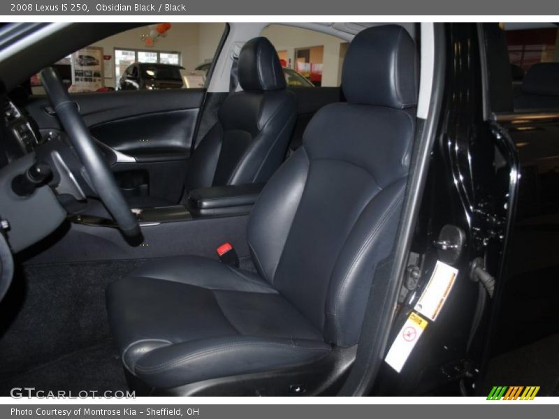 Obsidian Black / Black 2008 Lexus IS 250