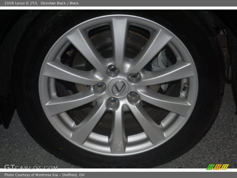 Obsidian Black / Black 2008 Lexus IS 250