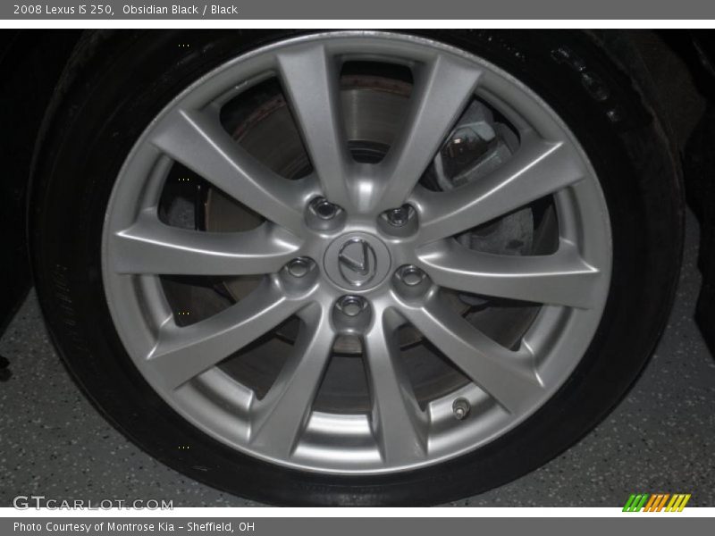 Obsidian Black / Black 2008 Lexus IS 250