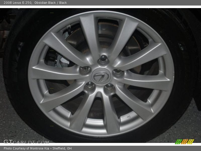 Obsidian Black / Black 2008 Lexus IS 250