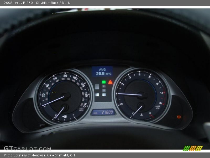 Obsidian Black / Black 2008 Lexus IS 250