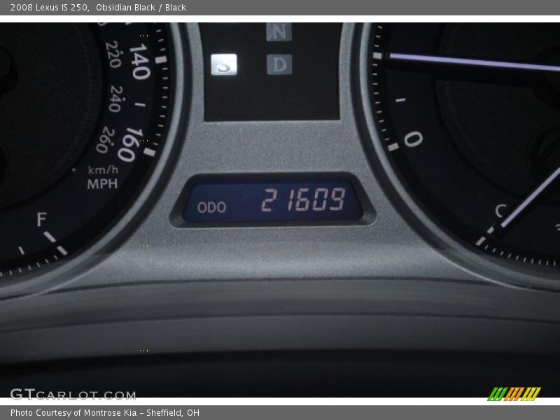Obsidian Black / Black 2008 Lexus IS 250