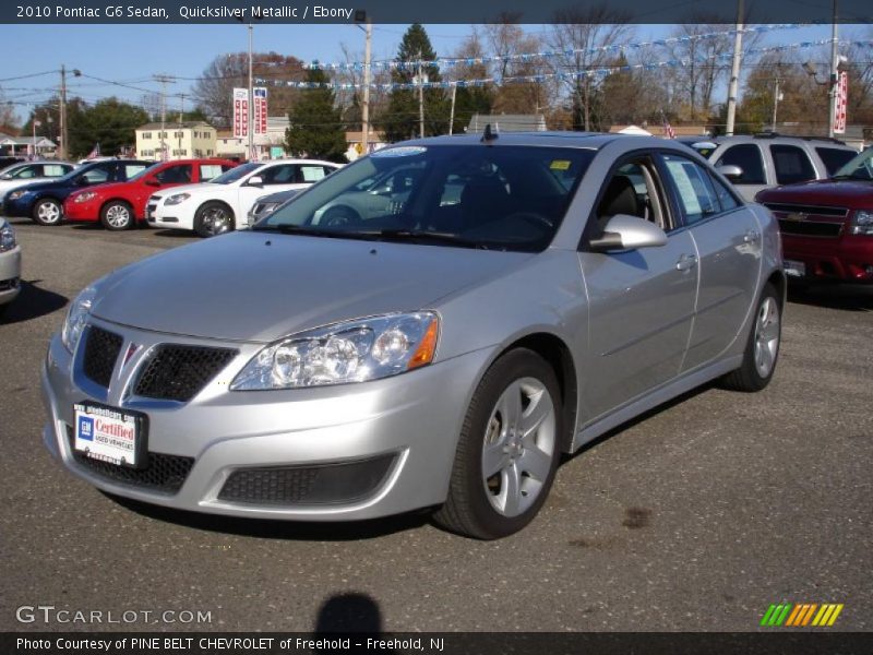 Quicksilver Metallic / Ebony 2010 Pontiac G6 Sedan