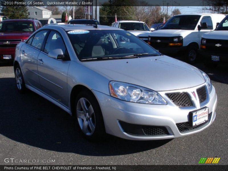 Quicksilver Metallic / Ebony 2010 Pontiac G6 Sedan