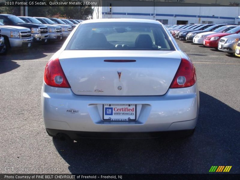Quicksilver Metallic / Ebony 2010 Pontiac G6 Sedan