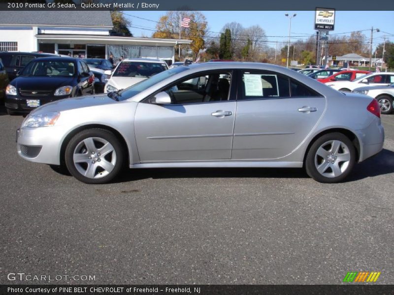 Quicksilver Metallic / Ebony 2010 Pontiac G6 Sedan