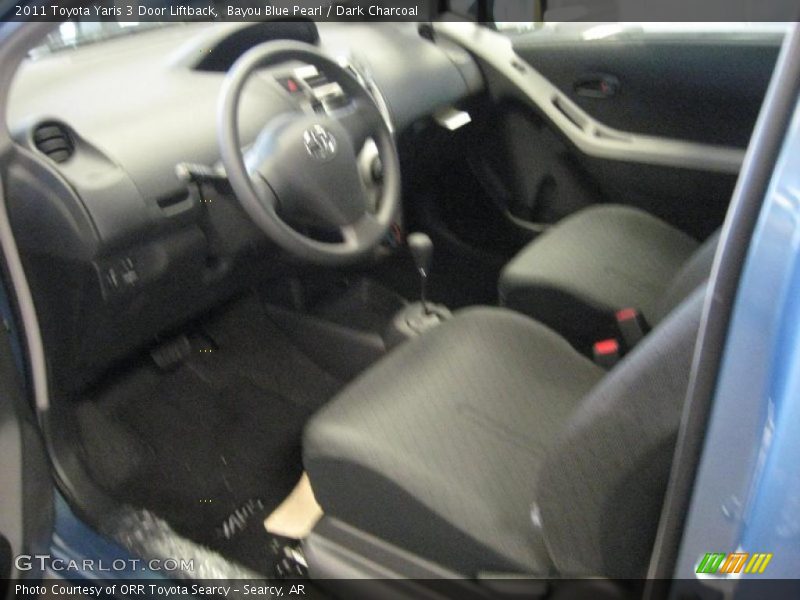 Bayou Blue Pearl / Dark Charcoal 2011 Toyota Yaris 3 Door Liftback
