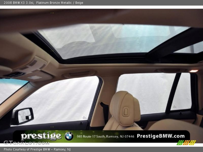 Platinum Bronze Metallic / Beige 2008 BMW X3 3.0si