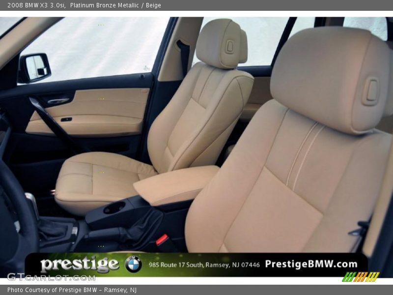 Platinum Bronze Metallic / Beige 2008 BMW X3 3.0si