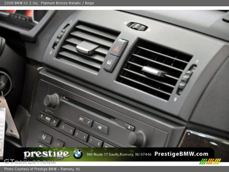Platinum Bronze Metallic / Beige 2008 BMW X3 3.0si