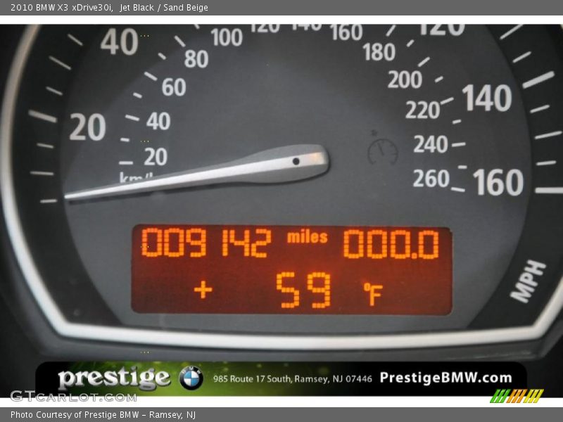 Jet Black / Sand Beige 2010 BMW X3 xDrive30i