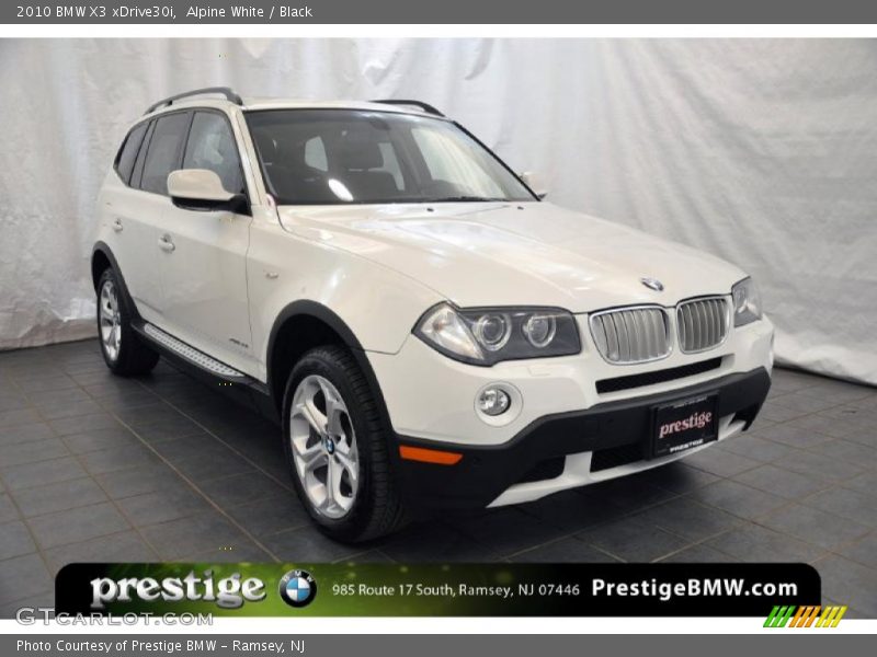 Alpine White / Black 2010 BMW X3 xDrive30i