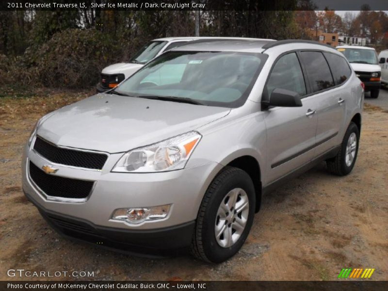 Silver Ice Metallic / Dark Gray/Light Gray 2011 Chevrolet Traverse LS