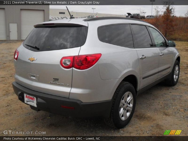 Silver Ice Metallic / Dark Gray/Light Gray 2011 Chevrolet Traverse LS