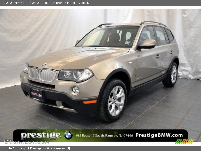 Platinum Bronze Metallic / Black 2010 BMW X3 xDrive30i