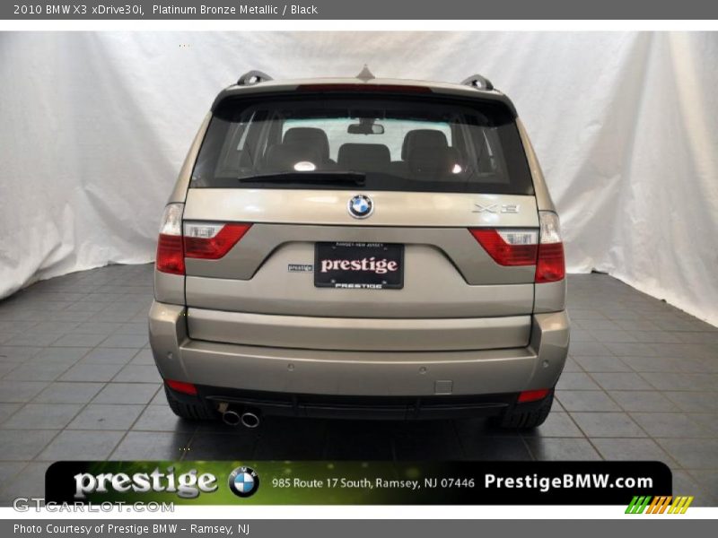 Platinum Bronze Metallic / Black 2010 BMW X3 xDrive30i