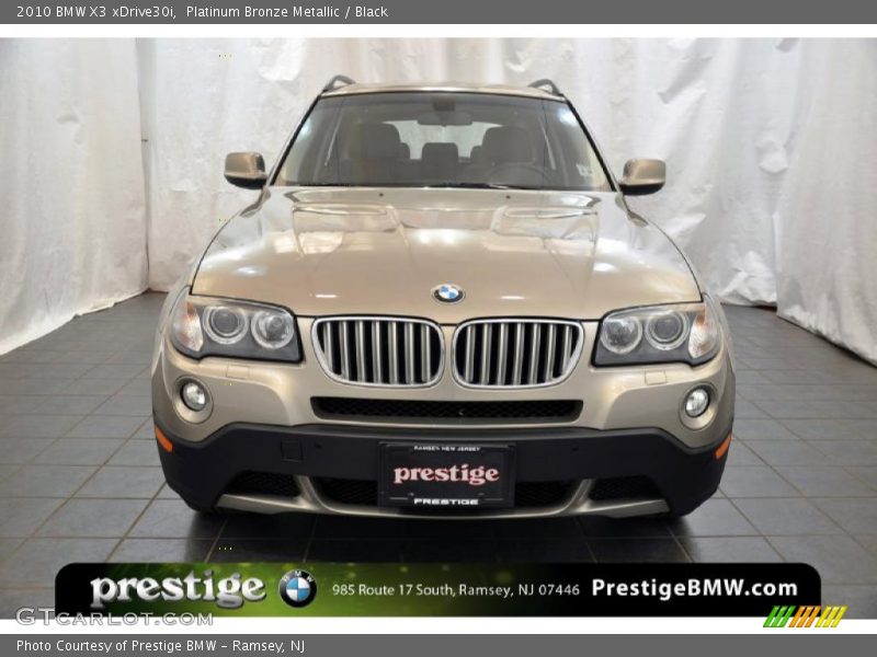 Platinum Bronze Metallic / Black 2010 BMW X3 xDrive30i