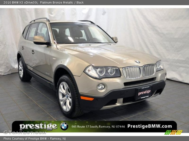 Platinum Bronze Metallic / Black 2010 BMW X3 xDrive30i