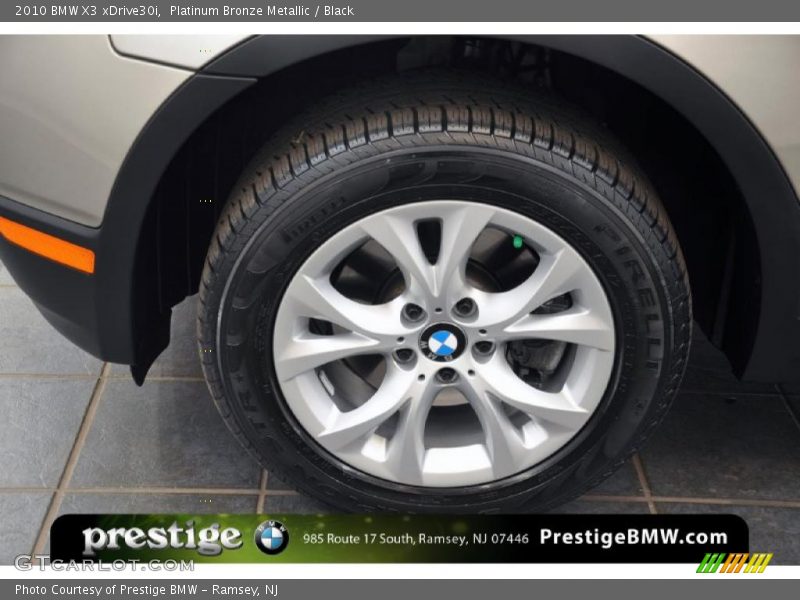 Platinum Bronze Metallic / Black 2010 BMW X3 xDrive30i