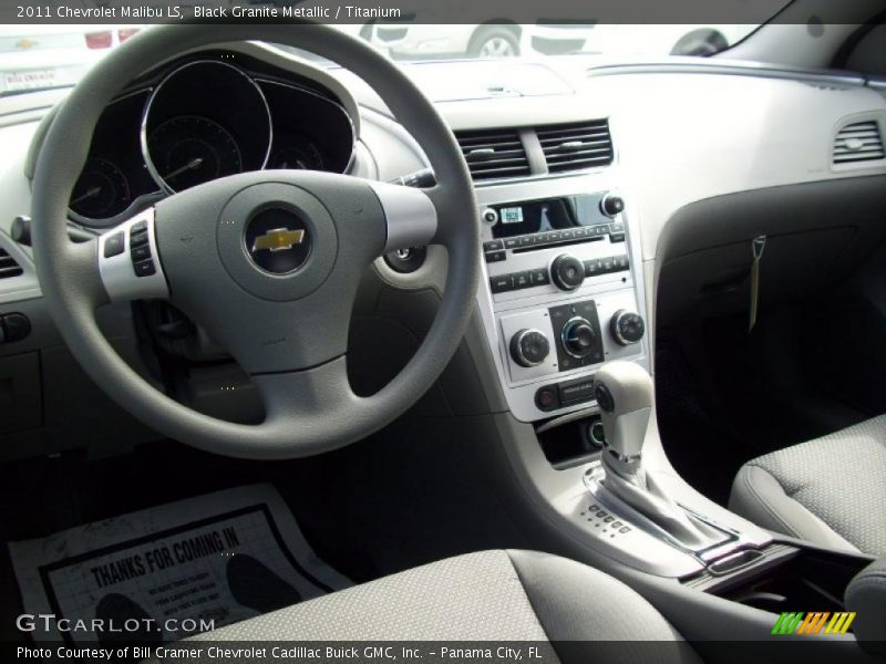 Black Granite Metallic / Titanium 2011 Chevrolet Malibu LS