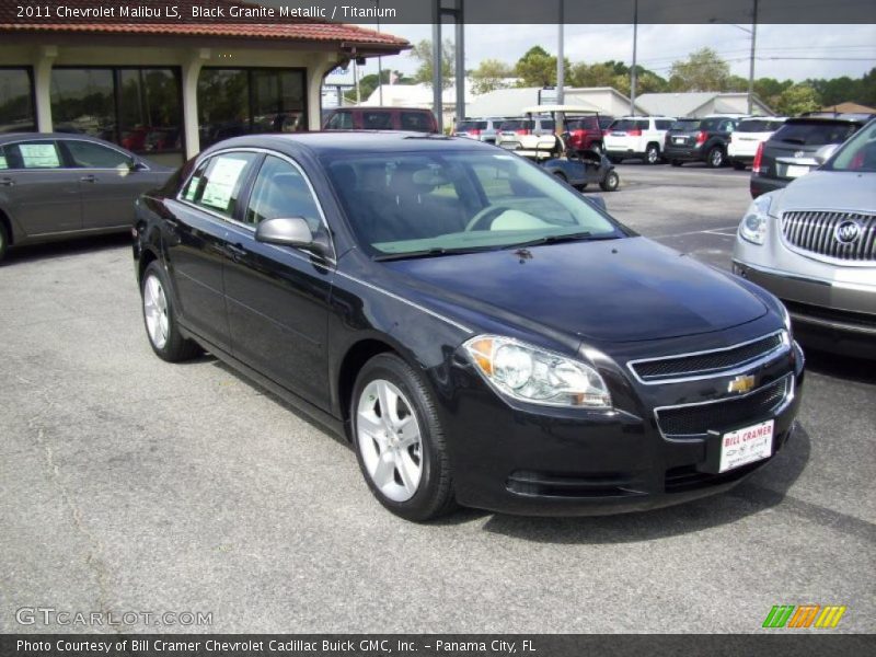 Black Granite Metallic / Titanium 2011 Chevrolet Malibu LS