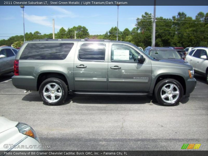 Steel Green Metallic / Light Titanium/Dark Titanium 2011 Chevrolet Suburban LT