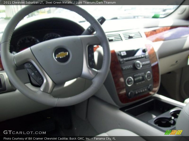 Steel Green Metallic / Light Titanium/Dark Titanium 2011 Chevrolet Suburban LT