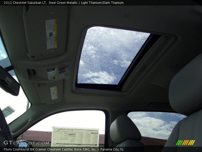 Steel Green Metallic / Light Titanium/Dark Titanium 2011 Chevrolet Suburban LT