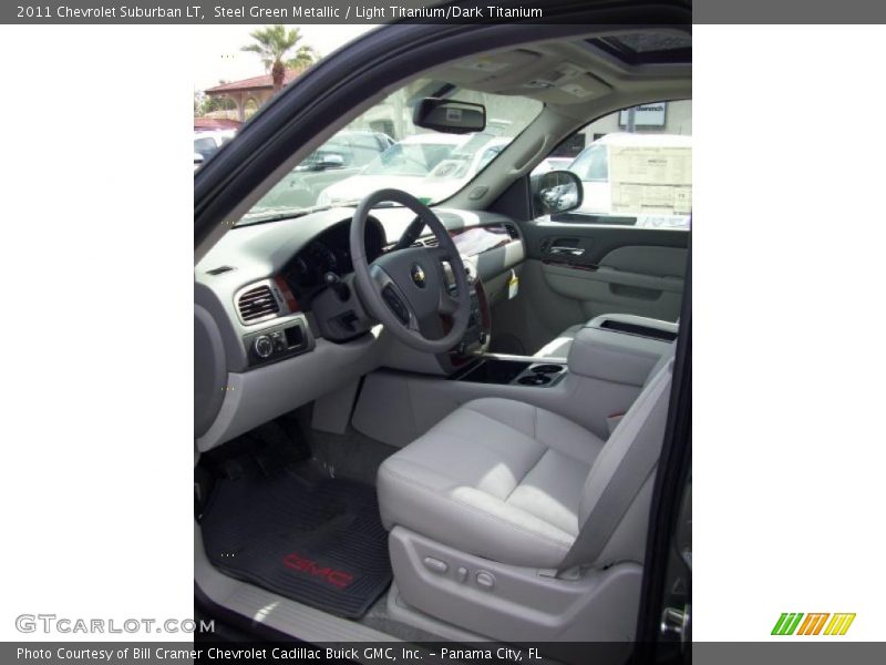 Steel Green Metallic / Light Titanium/Dark Titanium 2011 Chevrolet Suburban LT