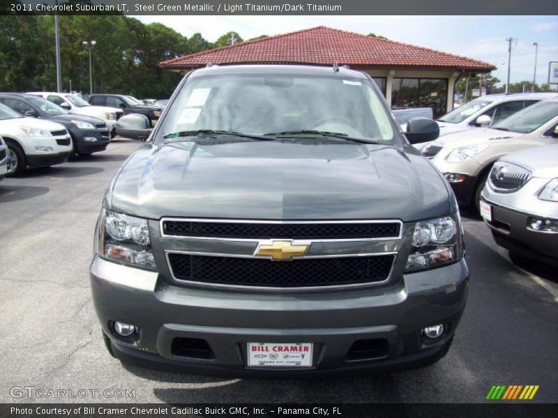 Steel Green Metallic / Light Titanium/Dark Titanium 2011 Chevrolet Suburban LT