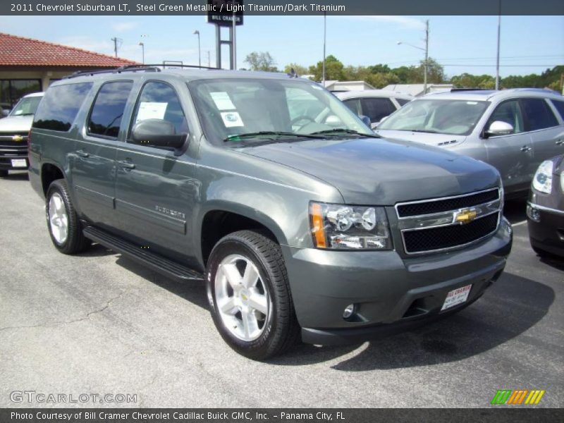 Steel Green Metallic / Light Titanium/Dark Titanium 2011 Chevrolet Suburban LT