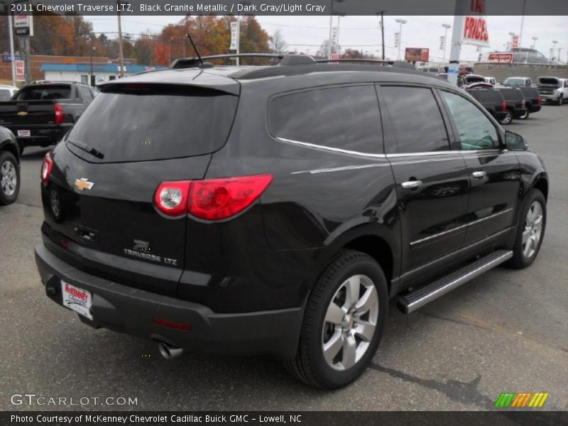 Black Granite Metallic / Dark Gray/Light Gray 2011 Chevrolet Traverse LTZ