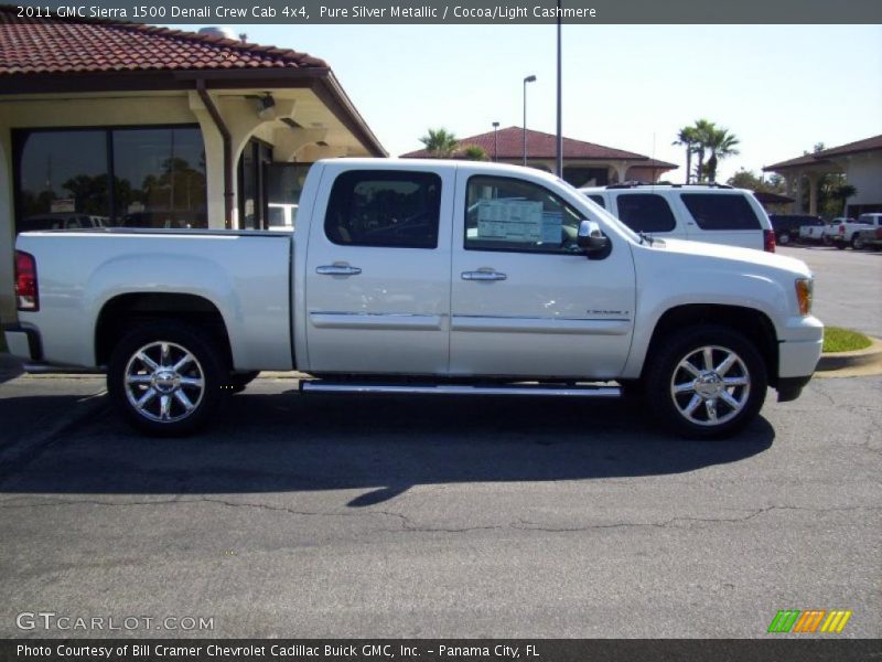 Pure Silver Metallic / Cocoa/Light Cashmere 2011 GMC Sierra 1500 Denali Crew Cab 4x4